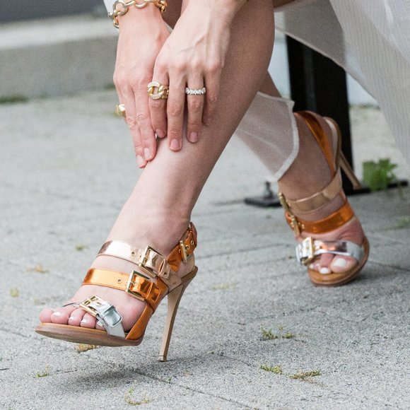 Metallic Sandals - Picture 2 of 2